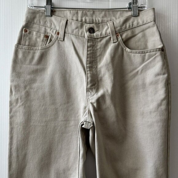 Vintage Levi’s Jeans 512 11 JR L Slim Fit Straight Leg Made In Usa Women’s Beige - Picture 4 of 16
